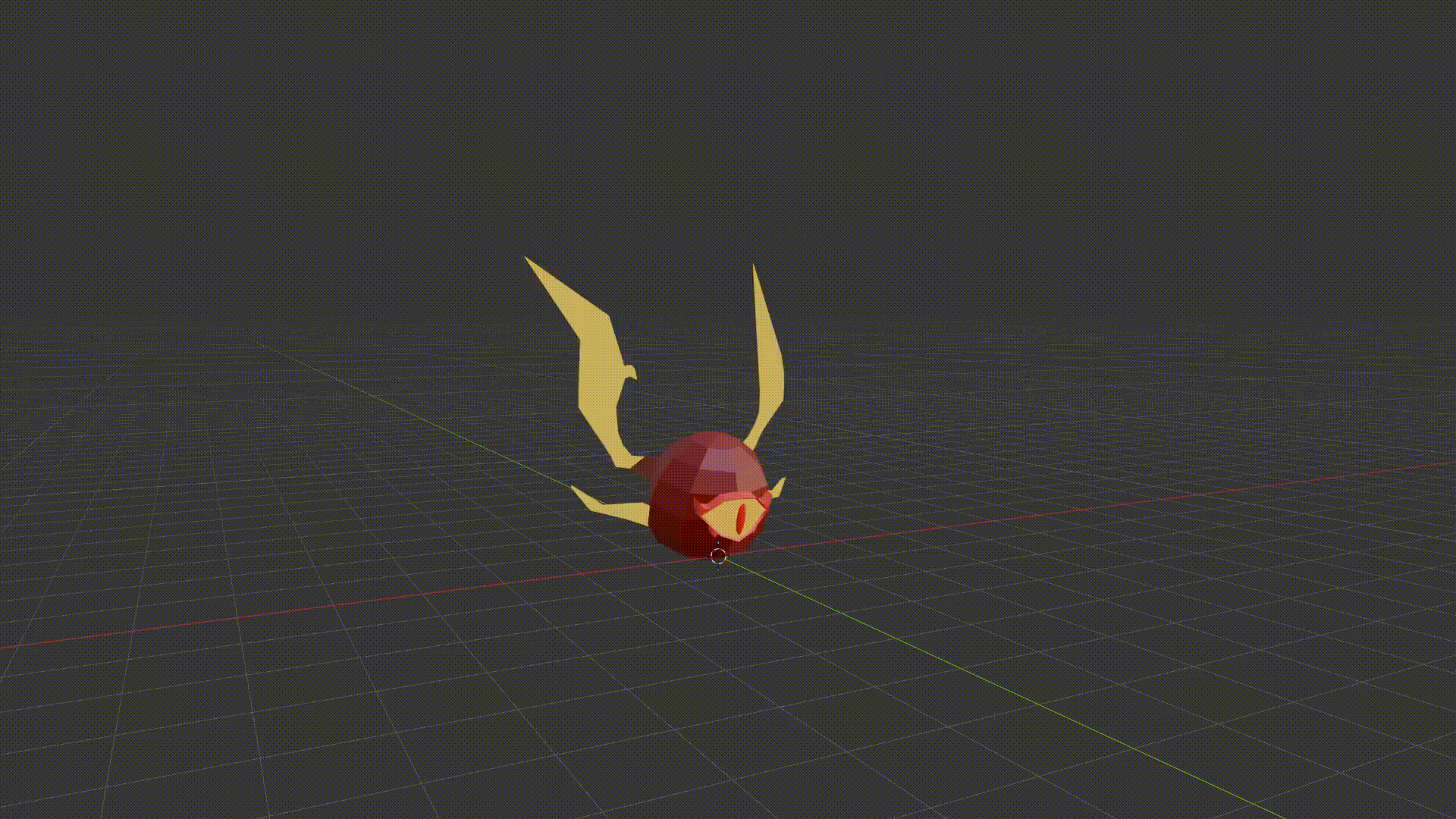 Firey creature flying in an arc