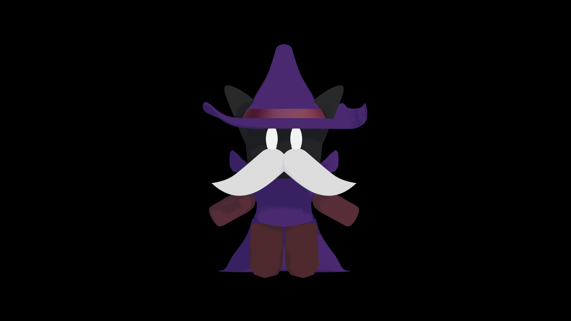 3D model of the main character in a front view