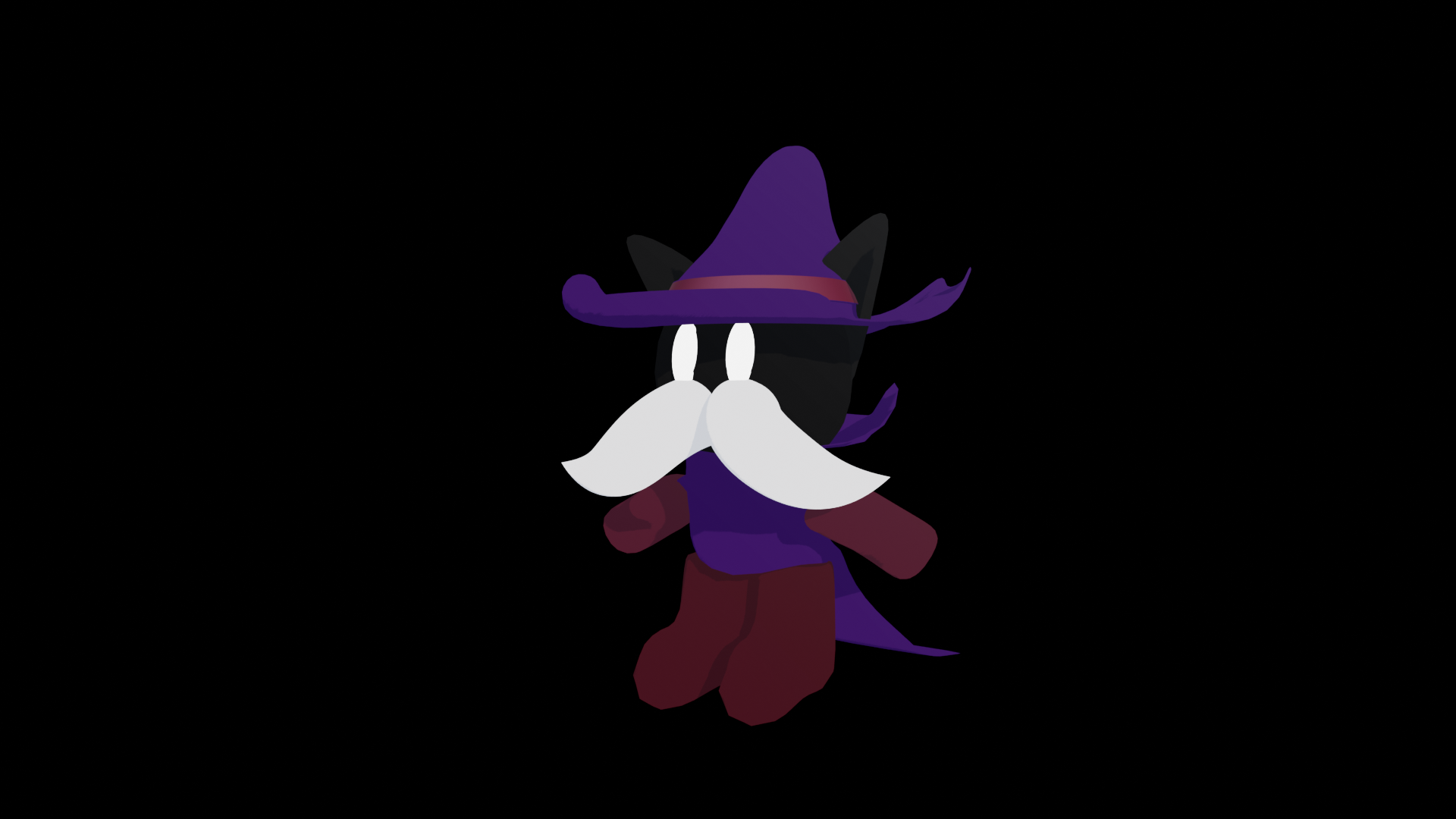 3D model of the main character in a three quarter view