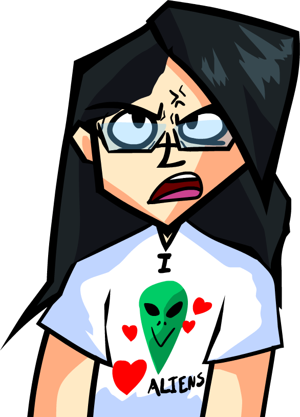 MC angry sprite wearing an alien shirt