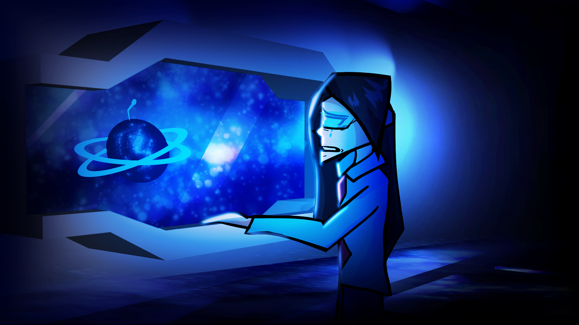 CG artwork for the alien ending
