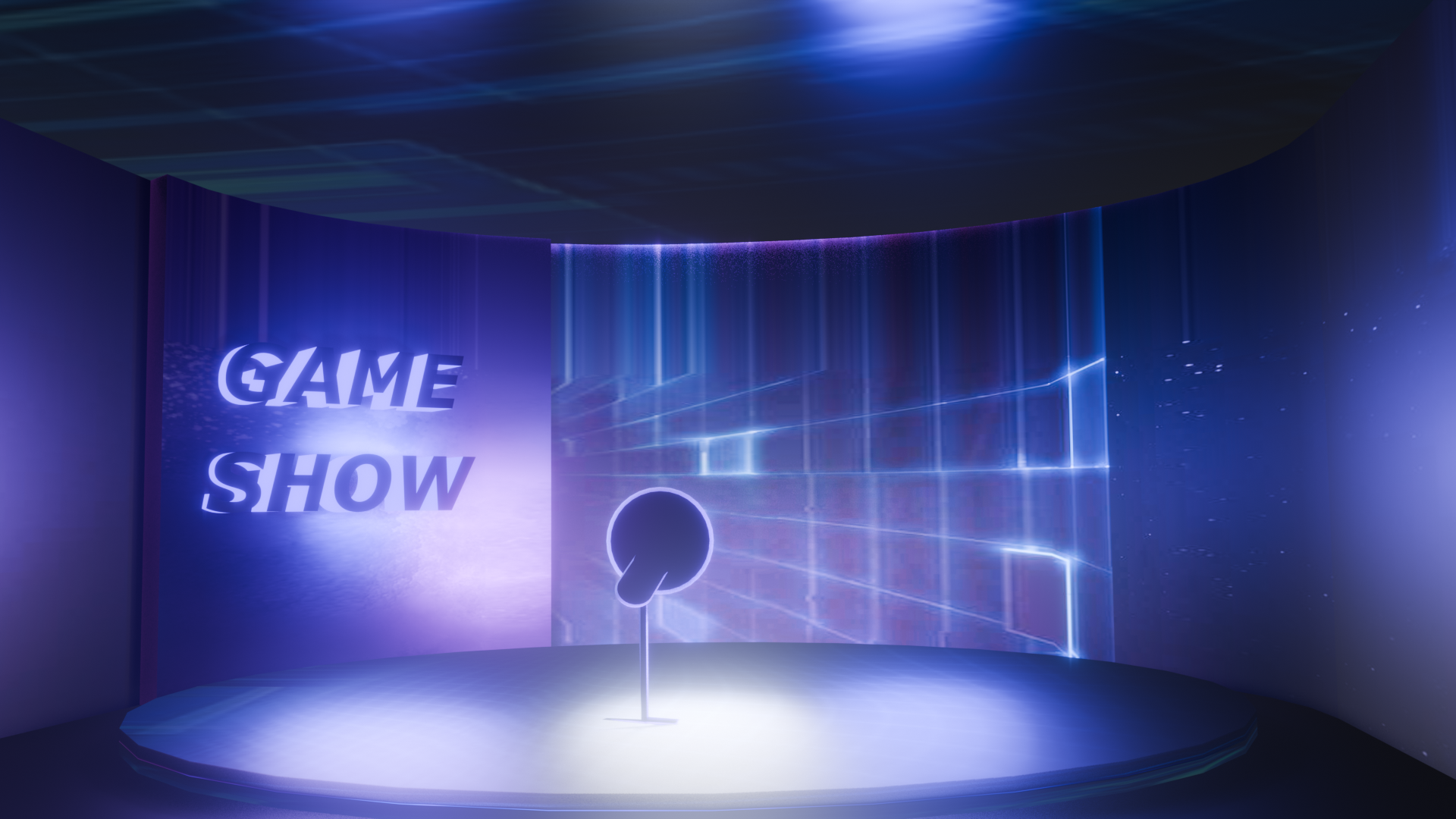 Background artwork of the game show stage