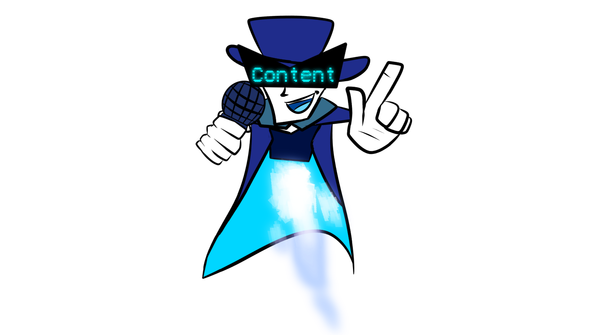 host idle happy pose