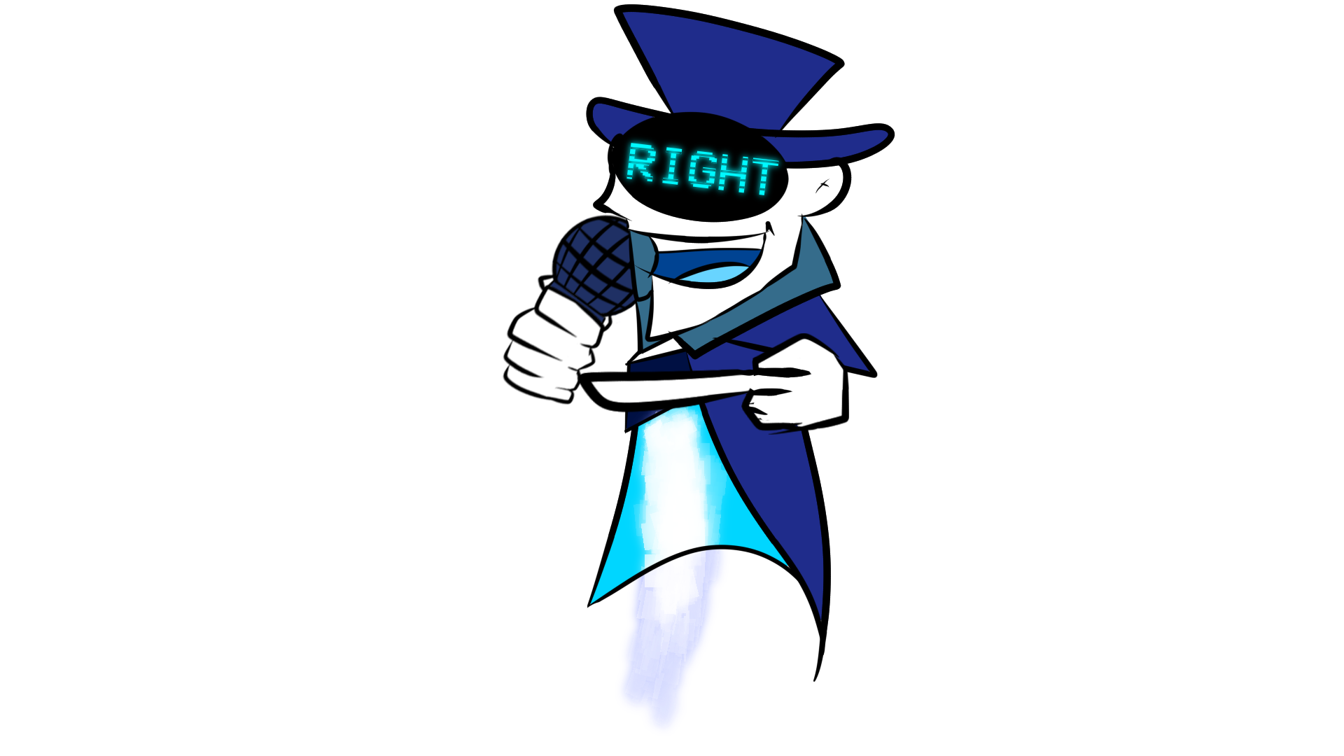host pointing right