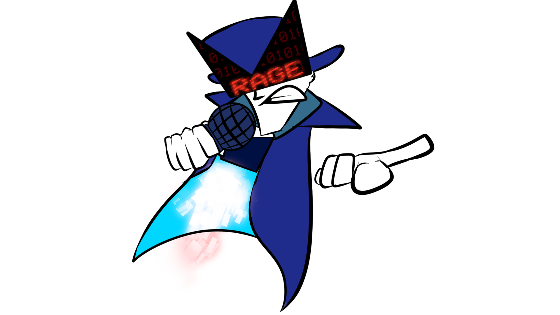 host pointing angrily
