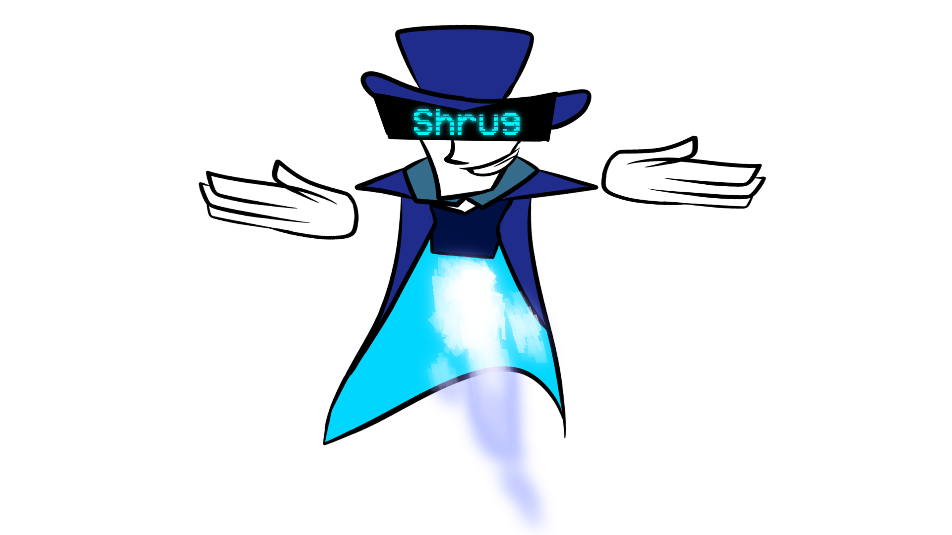host shrugging
