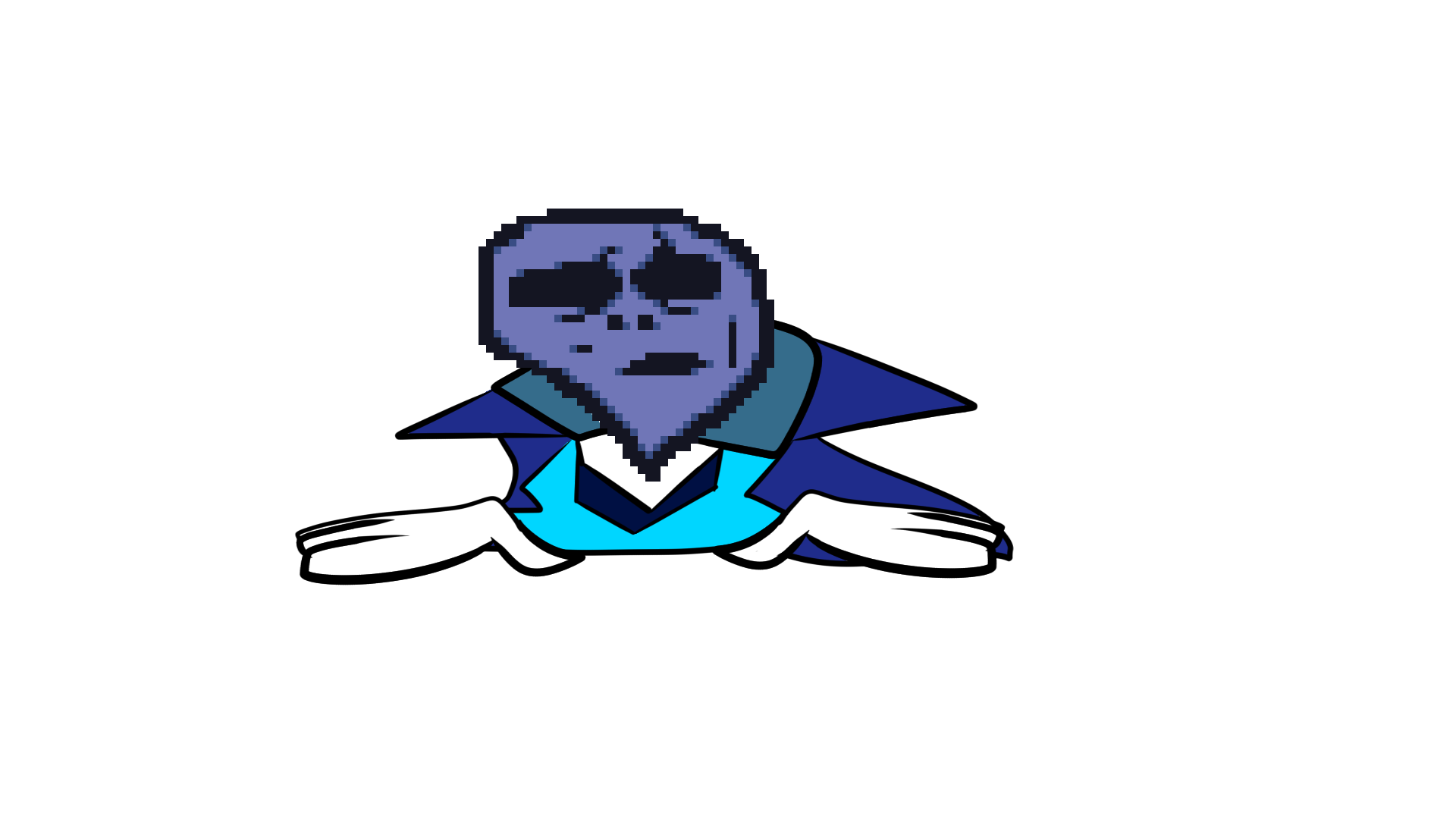host unmasked and defeated, sad