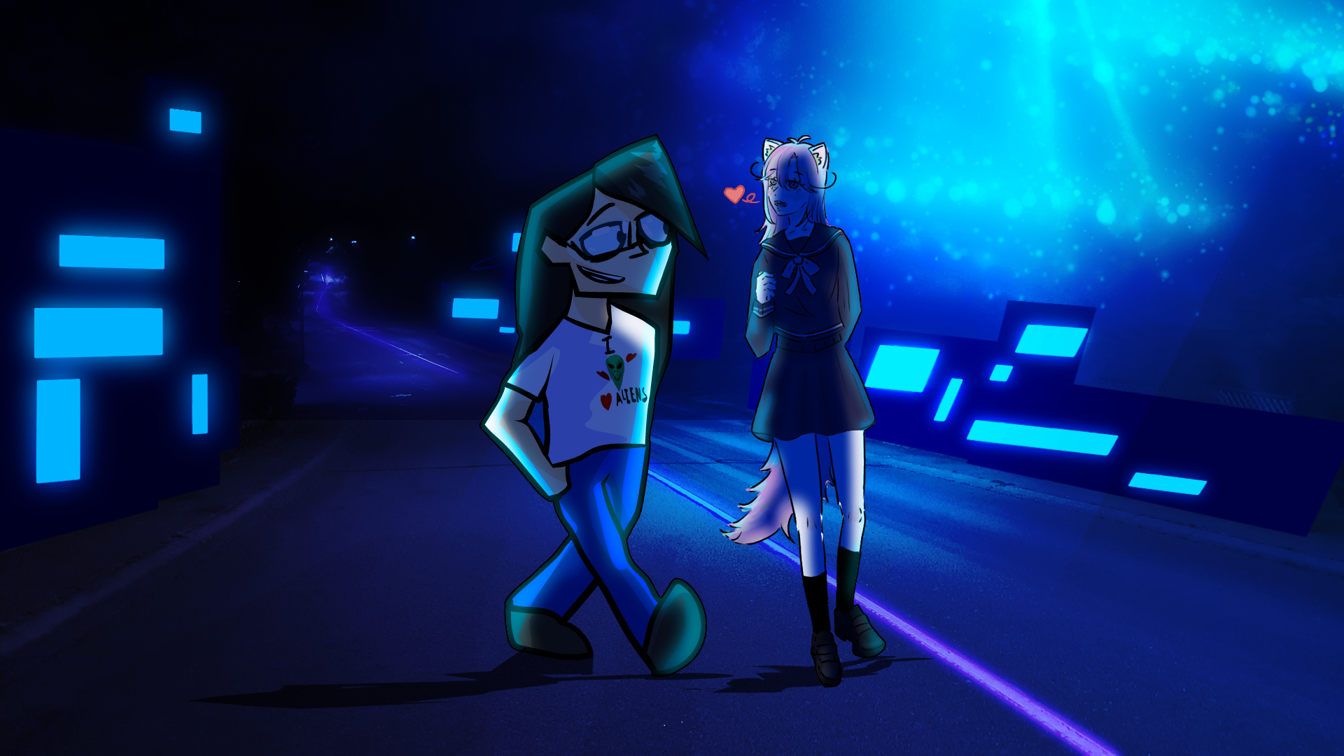 CG artwork for the true ending (alien world)