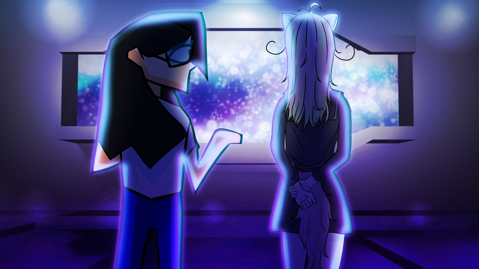 CG artwork for the true ending (shuttle)