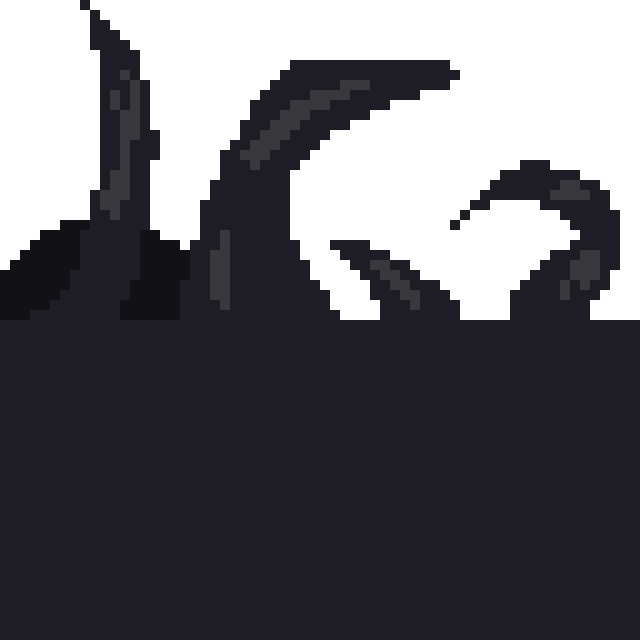 Black monster tentacles rising in a swarm